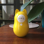 Daruma Neko Giallo - Significato: Denaro. Raggiungi il tuo obiettivo!