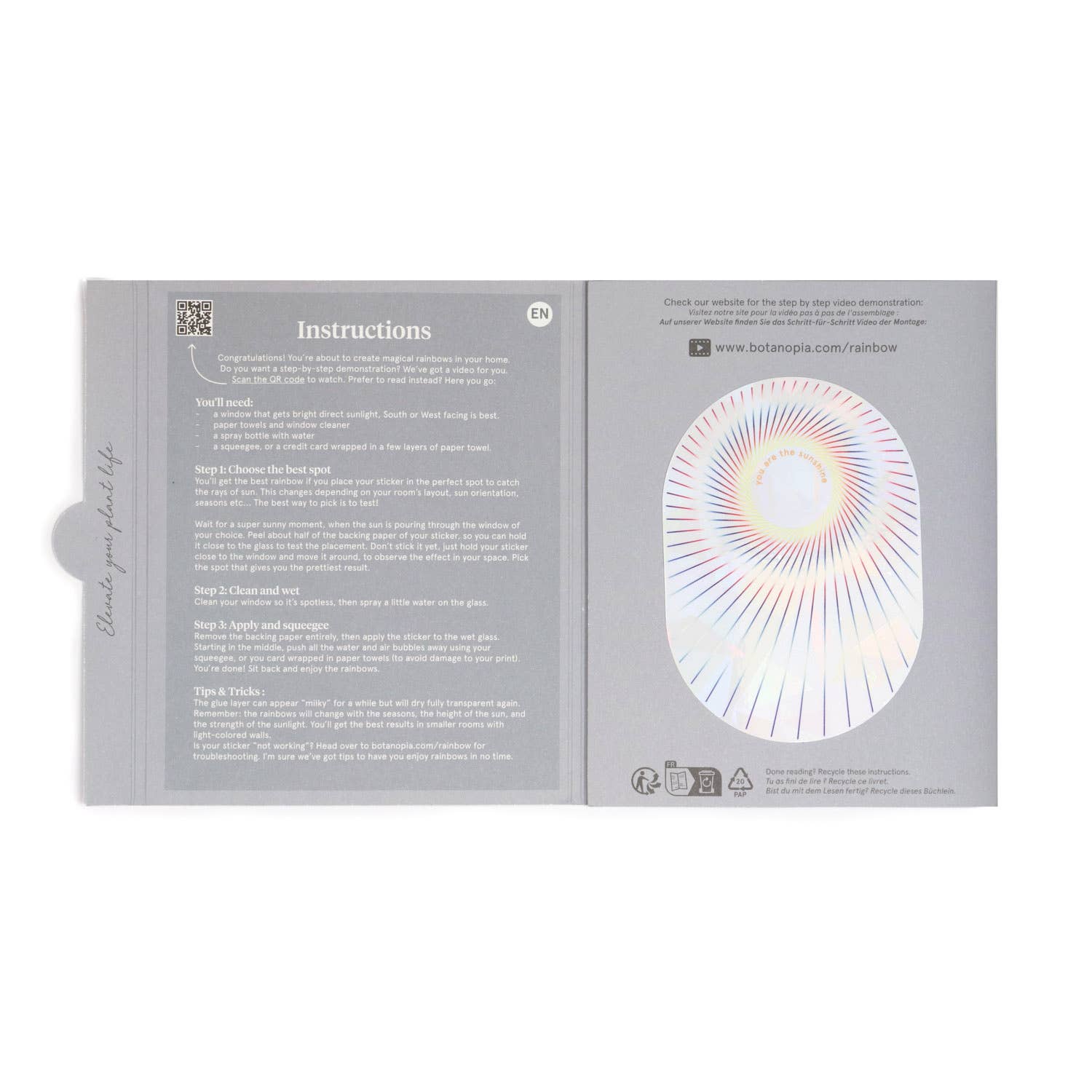 Adesivo Rainbow Maker - "Tu sei il sole"