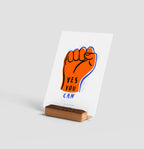 Stampa mini d’arte « Yes you can » | Biglietto di incoraggiamento