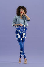 Leggings texture Blue – Lycra Extra Comfort
