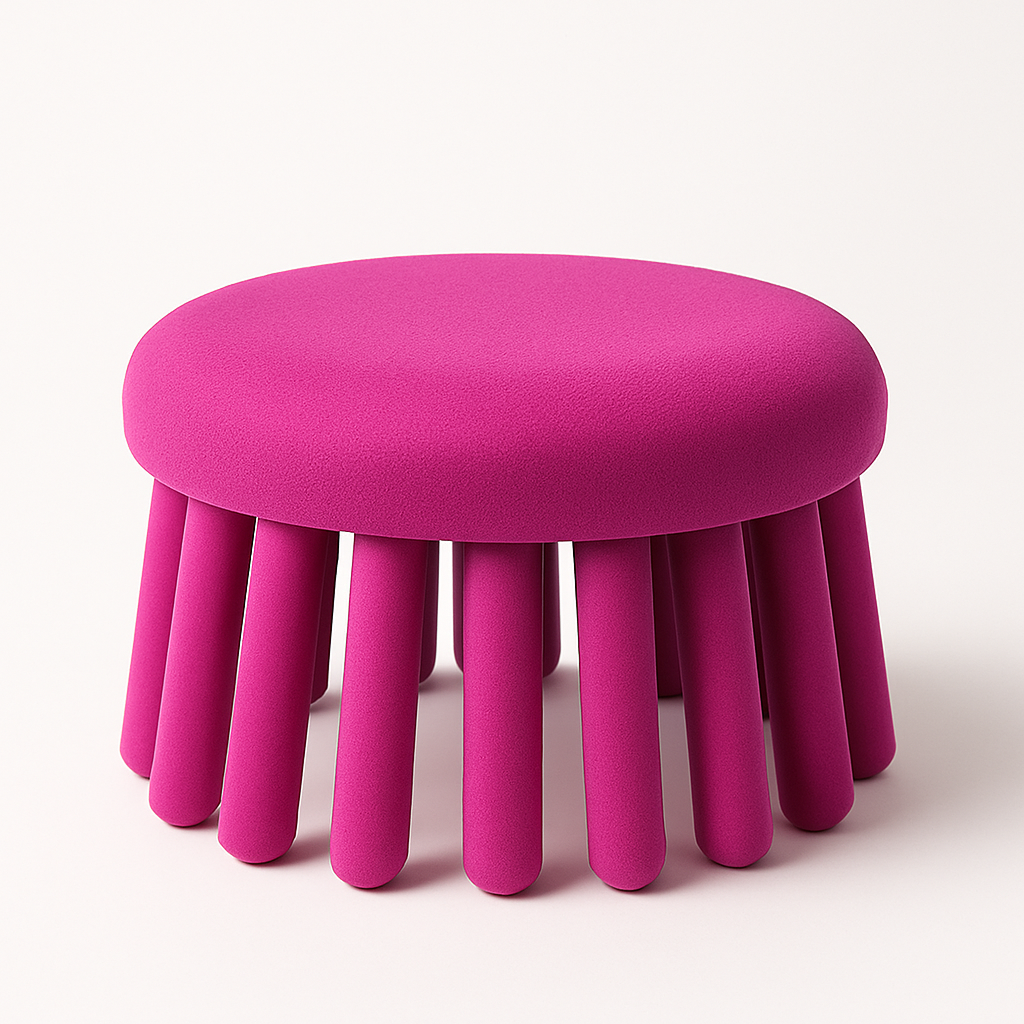 Velvet “millepiedi” Stool