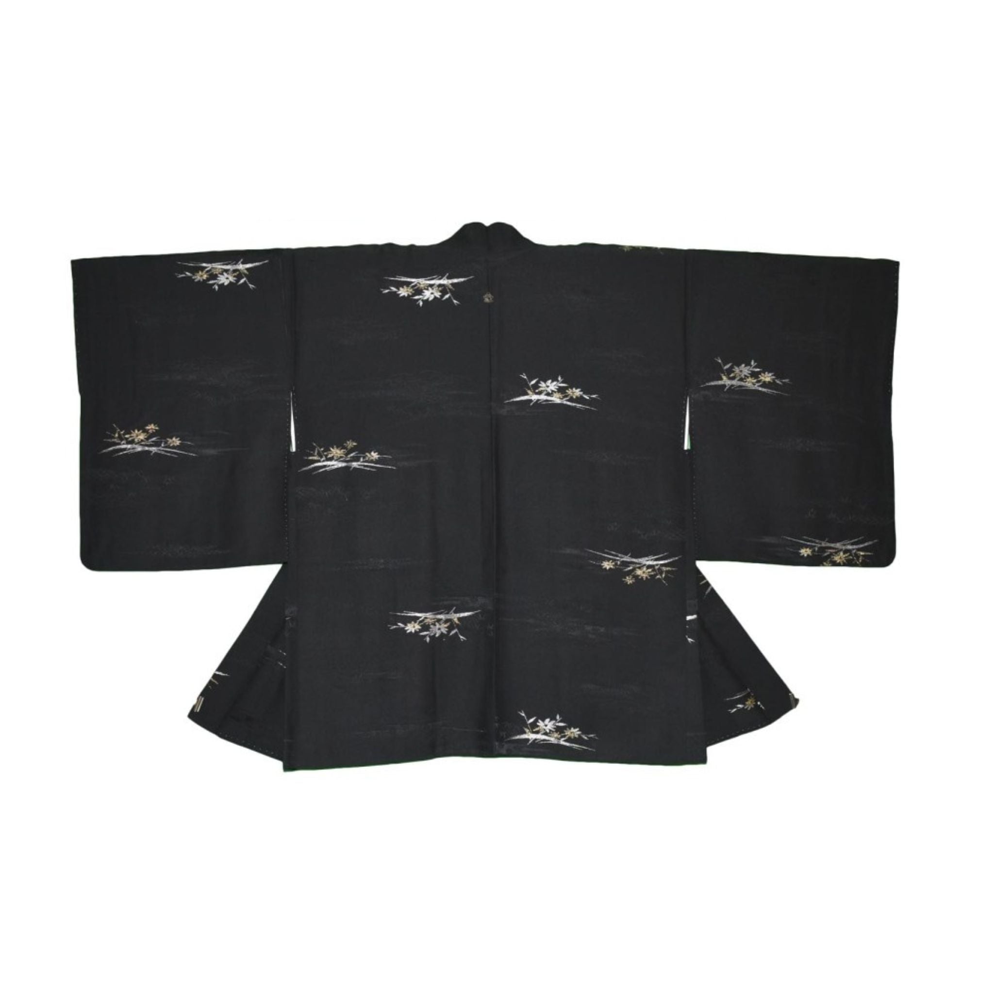 Sasa Bamboo Motif Silk Haori