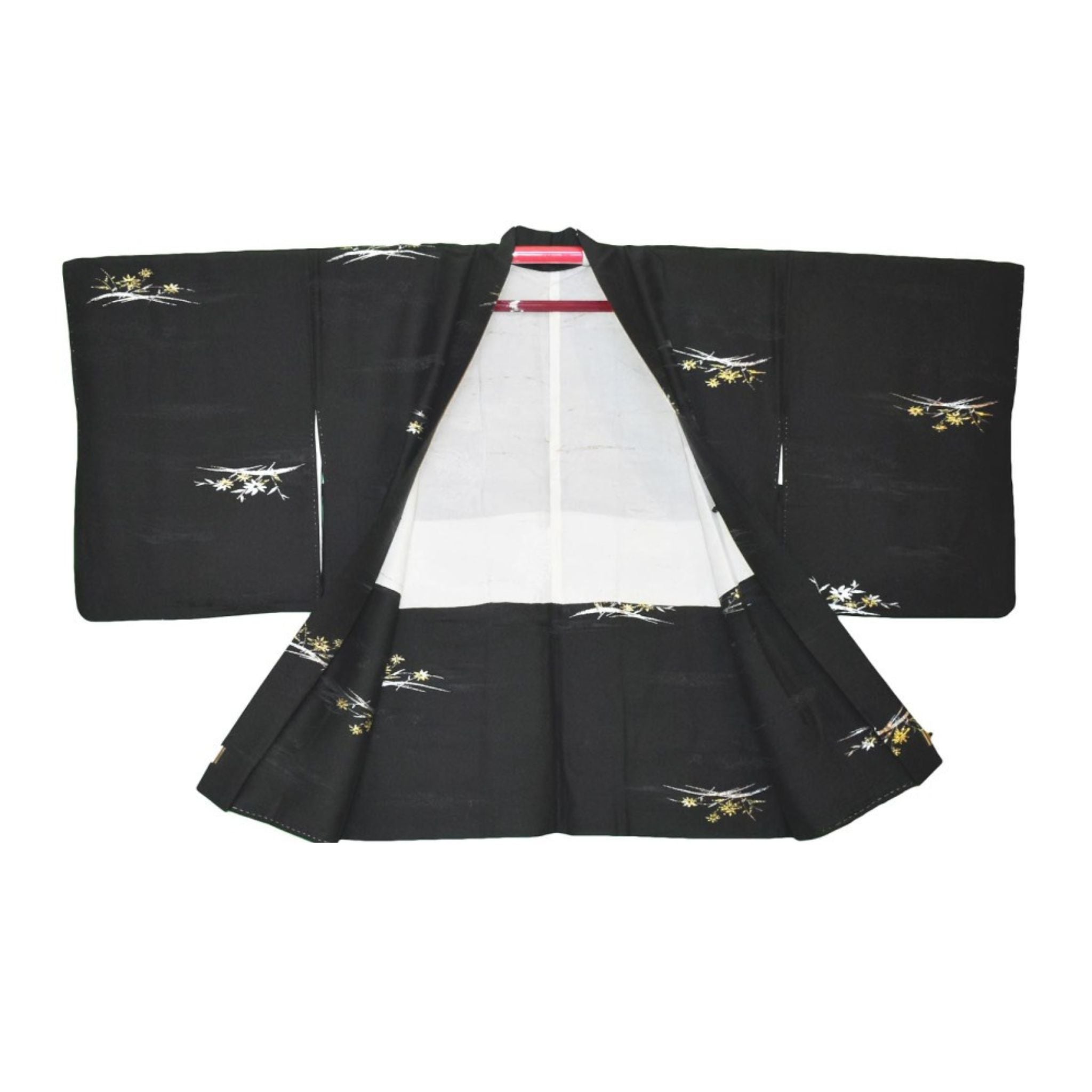 Sasa Bamboo Motif Silk Haori