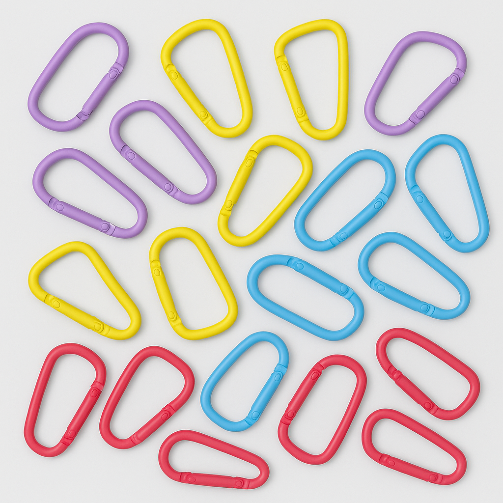 Moschettone colorato forma D