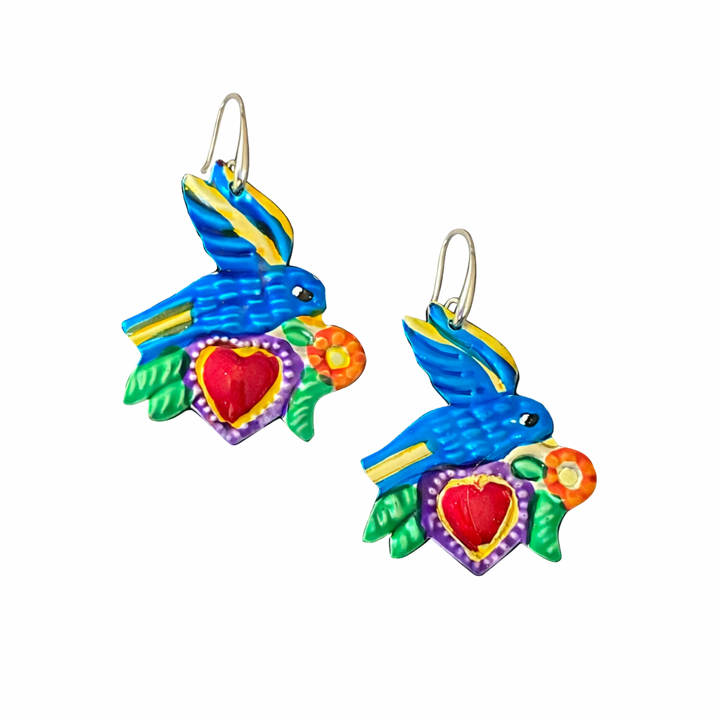 La Enamorada Earrings – Recycled Tin