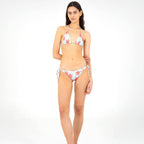 Top bikini triangolo floreale