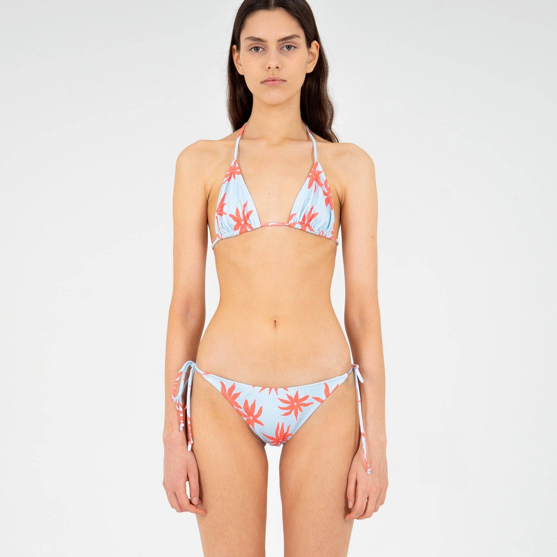 Floral Triangle Bikini Top