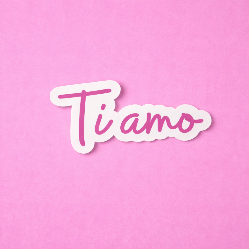 Adesivo sagomato scritta “Ti amo”