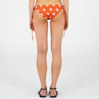 Slip bikini rosso con stampa