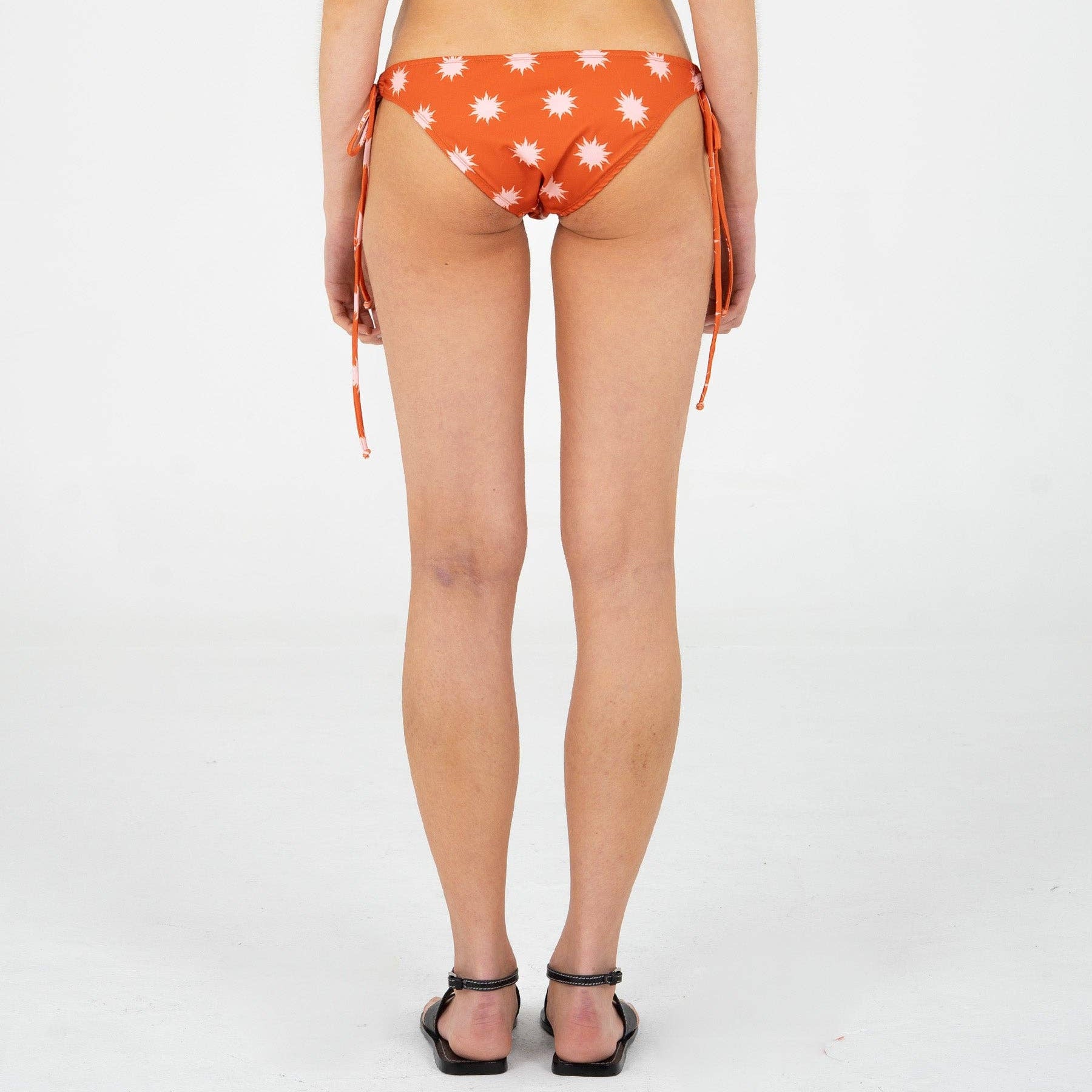 Red bikini bottom with print