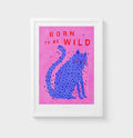 Born to Be Wild | Stampa A5 con Leopardo Blu a Pois