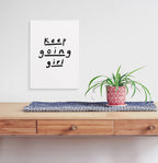 Poster con citazione | Keep going girl