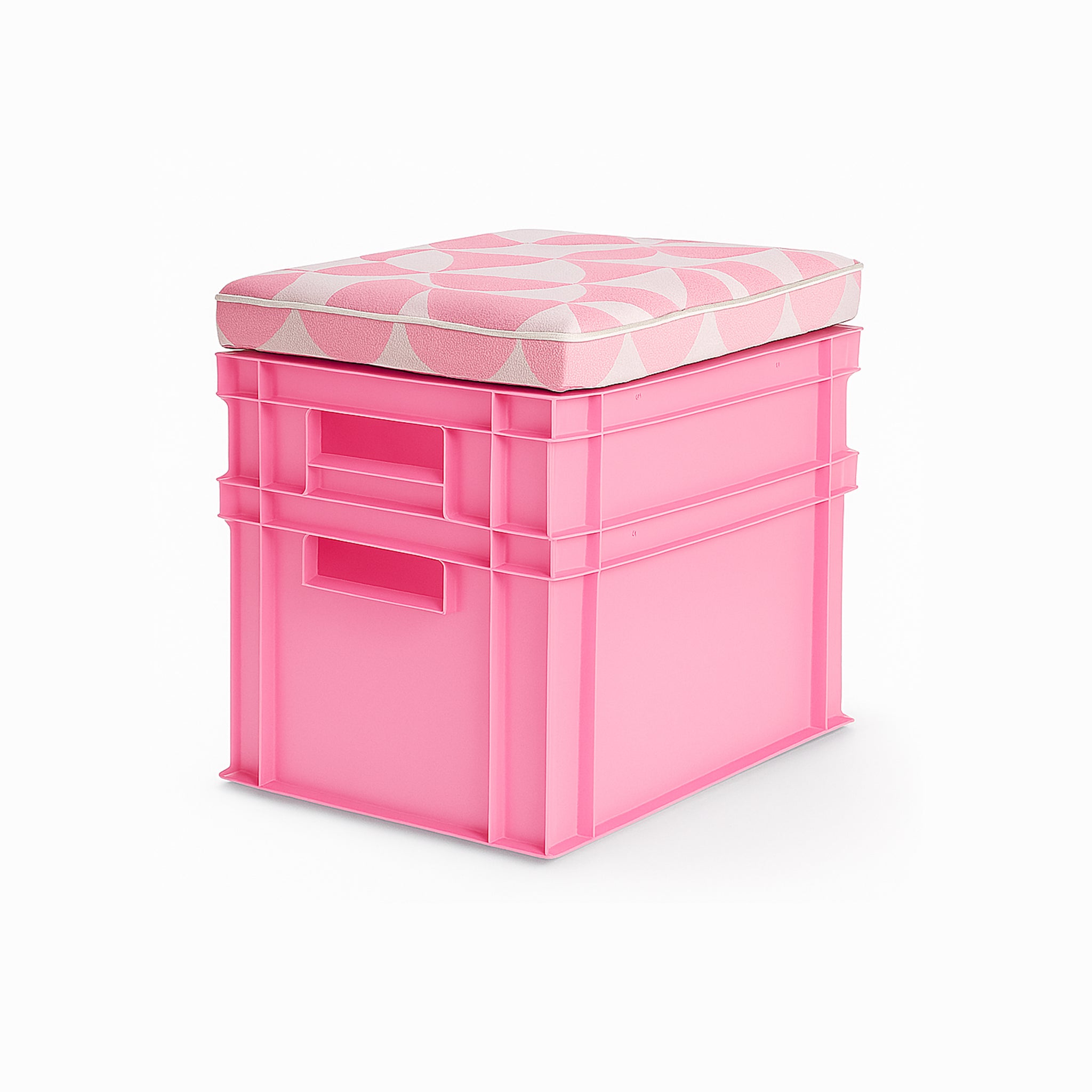 "Tuttoaposto": Sgabello contenitore Rosa
