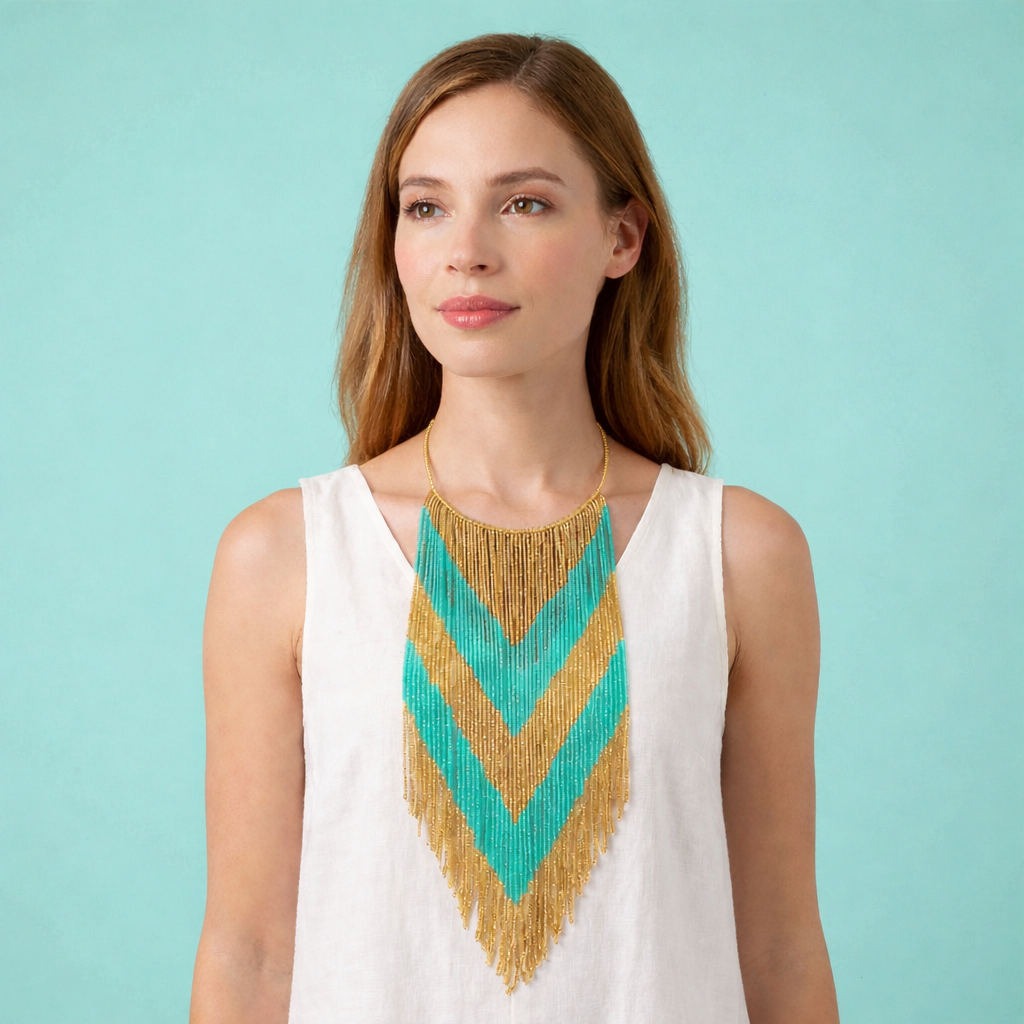 Collana lunga perline