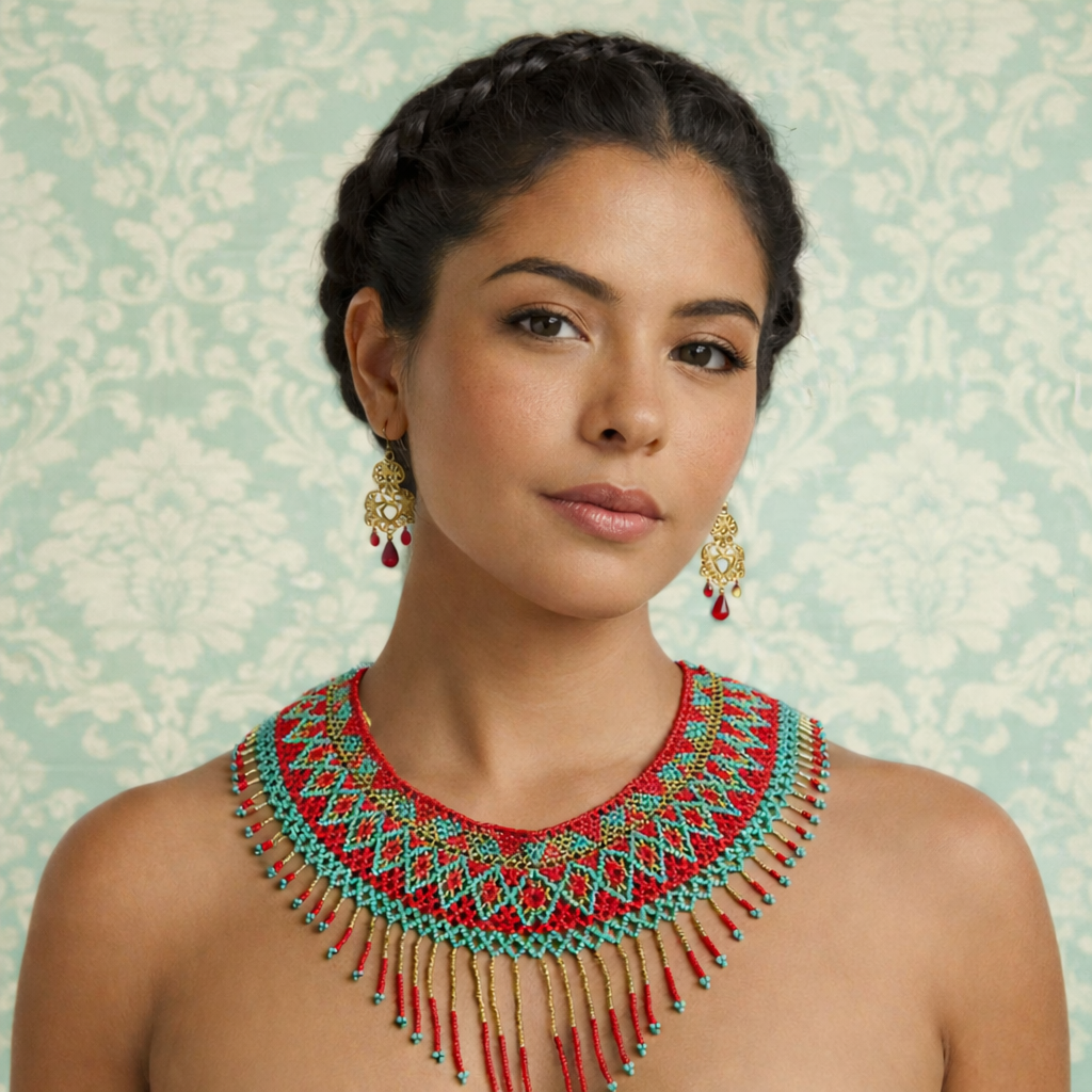 Huichol Beaded Necklace – Mexican Choker