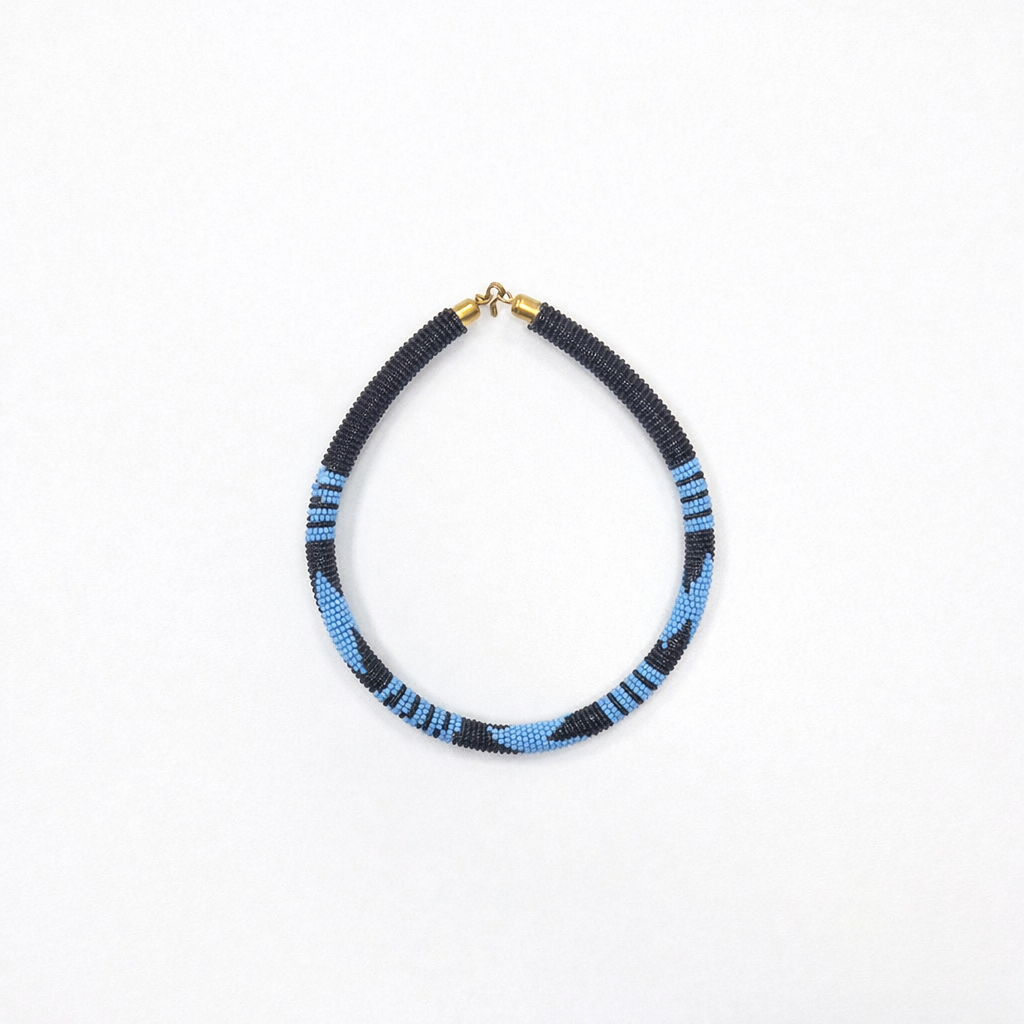 Collana tubolare perline