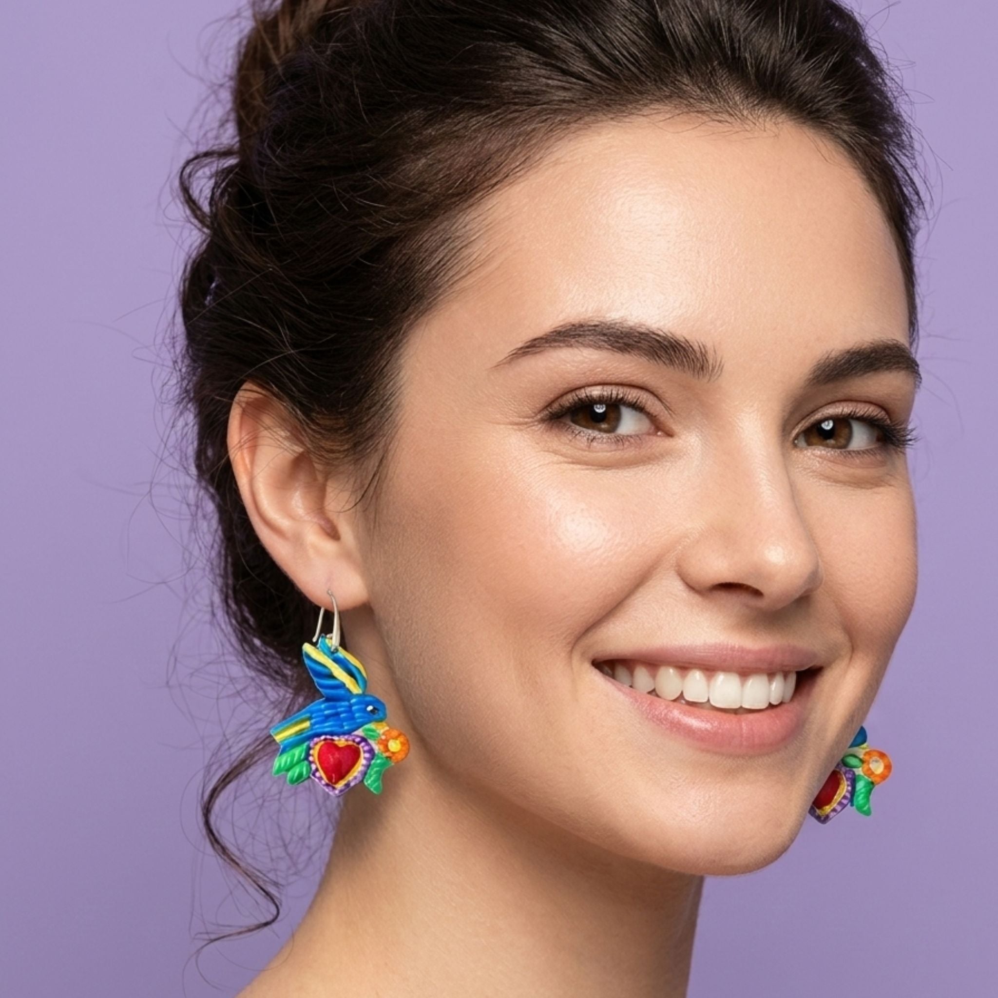 La Enamorada Earrings – Recycled Tin