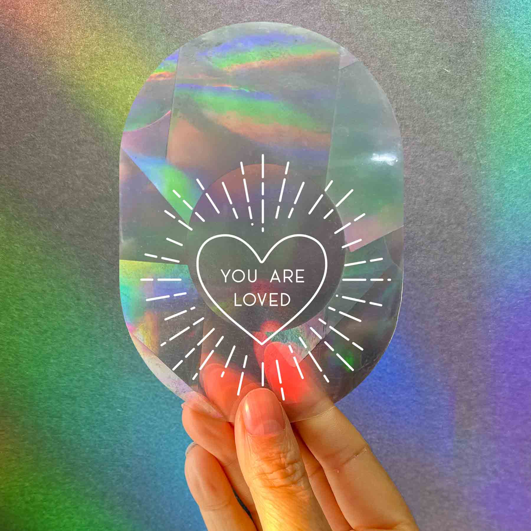 Rainbow Sticker “You Are Loved”