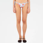 Mutandina bikini floreale con lacci