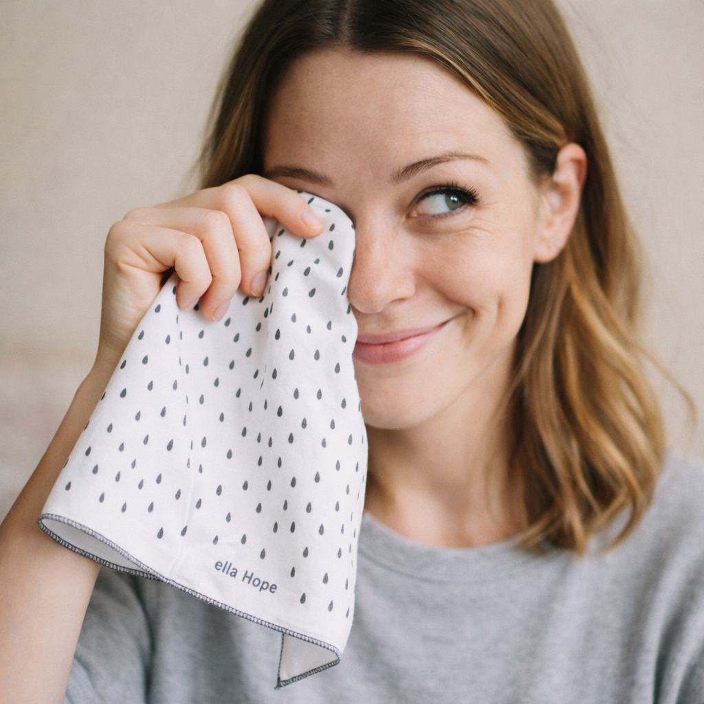 Fazzoletto Lacrime - bordo nero