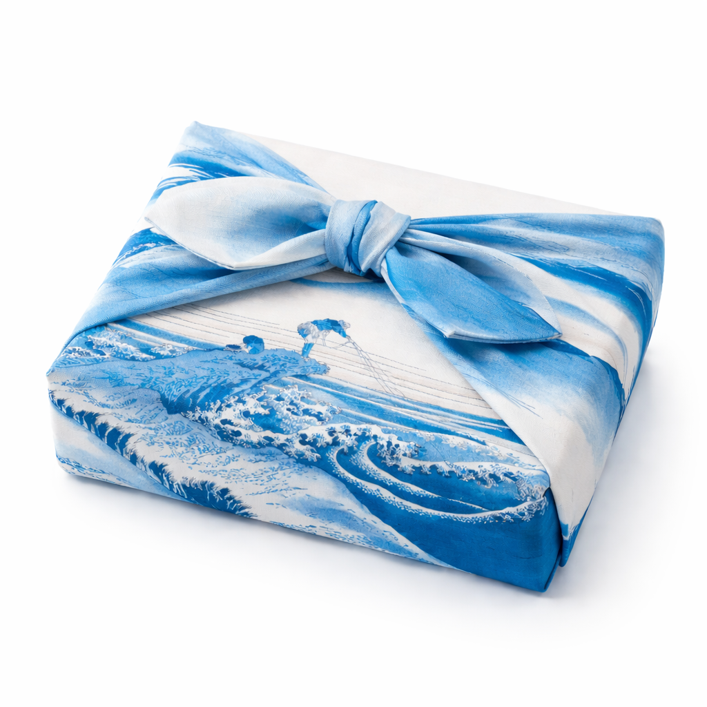 Furoshiki Ukiyo-e Hokusai – Sea, 48x48cm