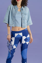 Leggings texture Blue – Lycra Extra Comfort