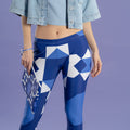 Leggings texture Blue – Lycra Extra Comfort