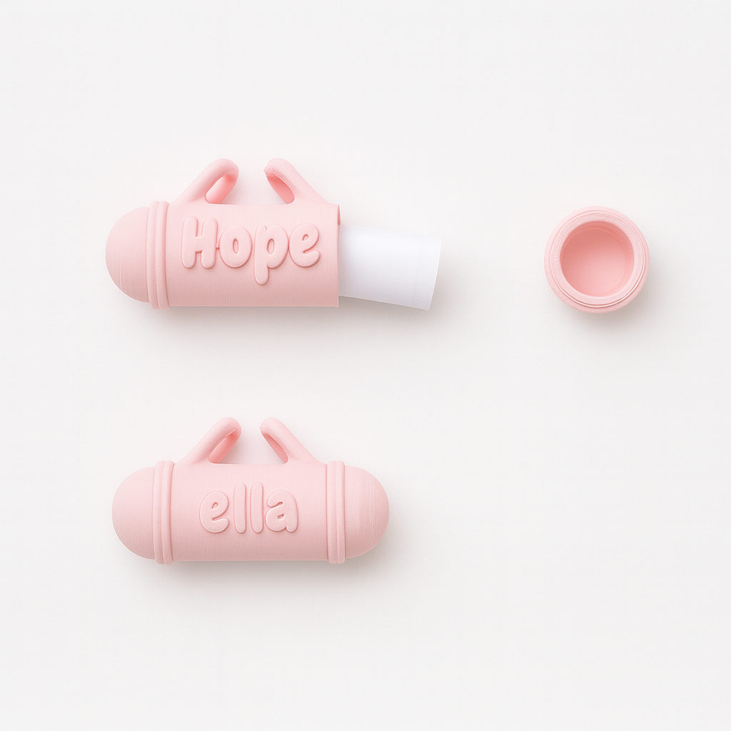 Mio - Ciondolo contenitore Rosa + blocchetto + laccetti + moschettone