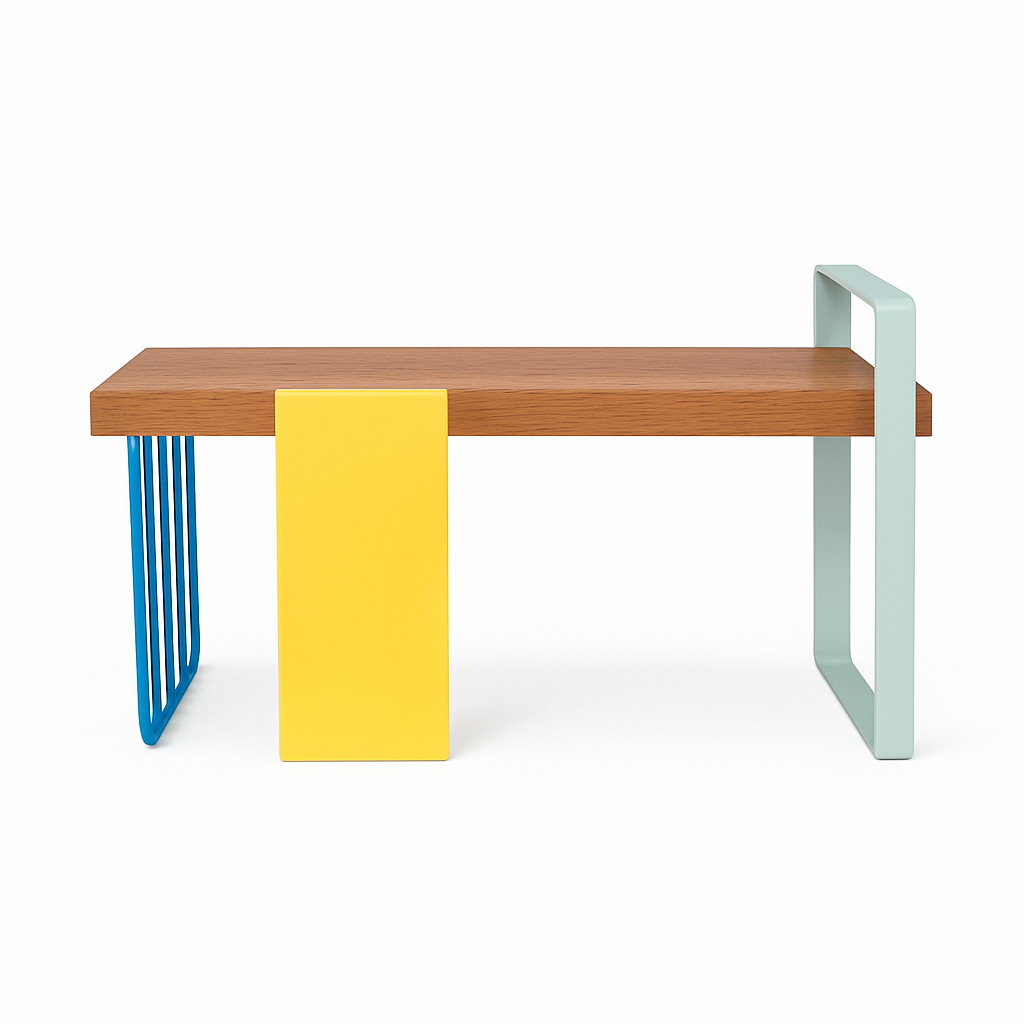 Panca in legno e ferro