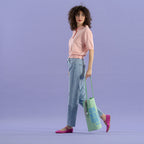 Memo - Shopper in cotone scritta "Non mollo punto"