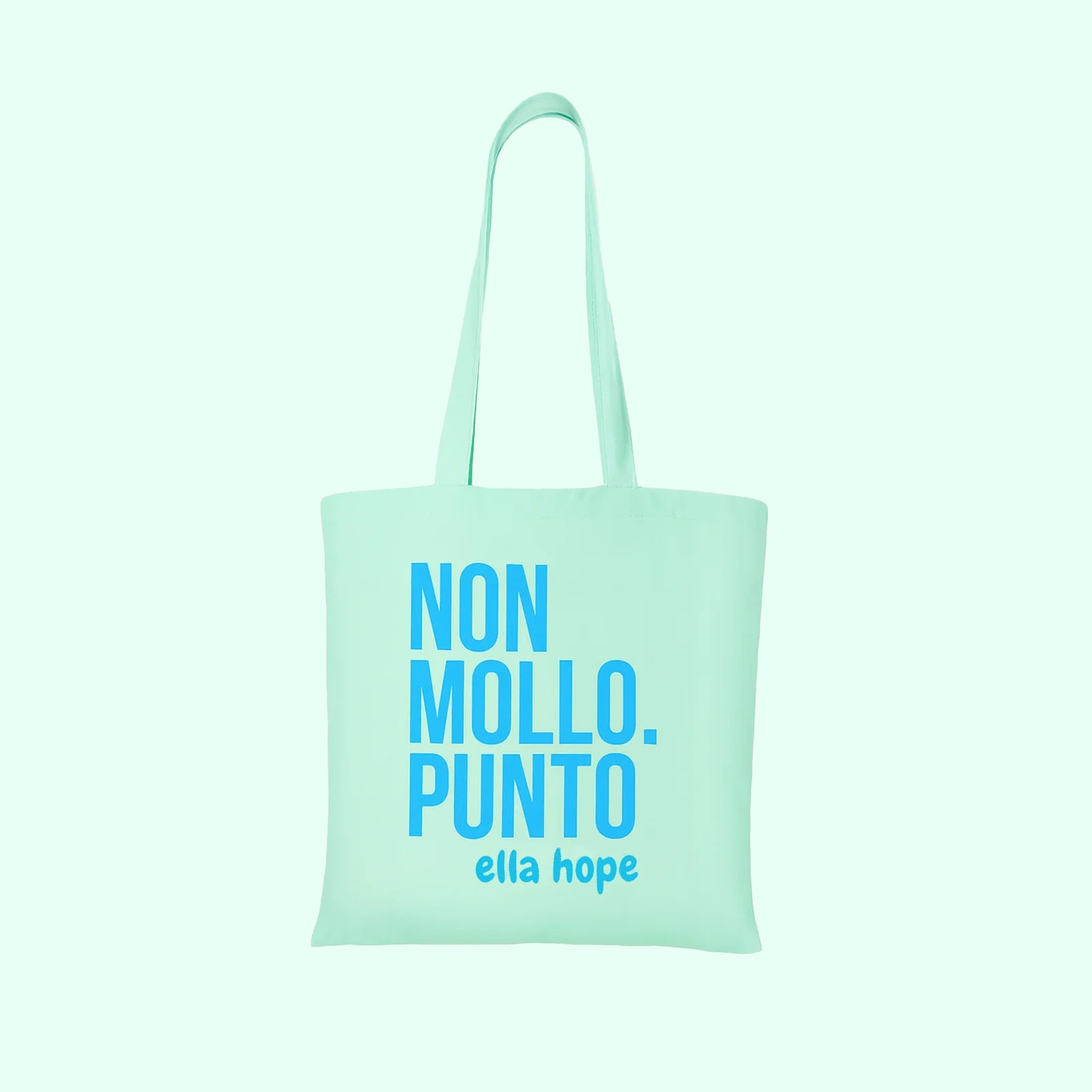 Memo - Shopper in cotone scritta "Non mollo punto"