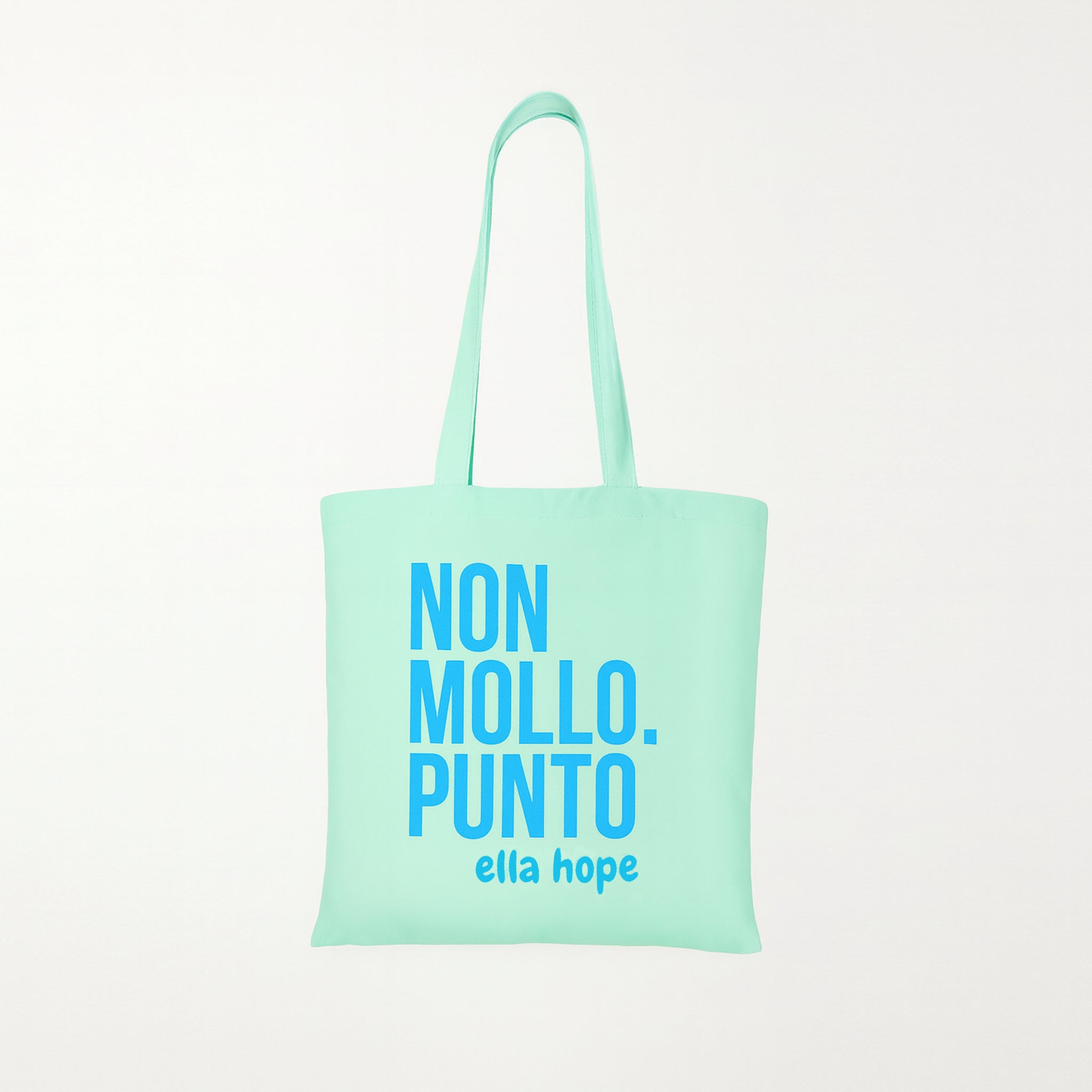 Memo - Shopper in cotone scritta "Non mollo punto"