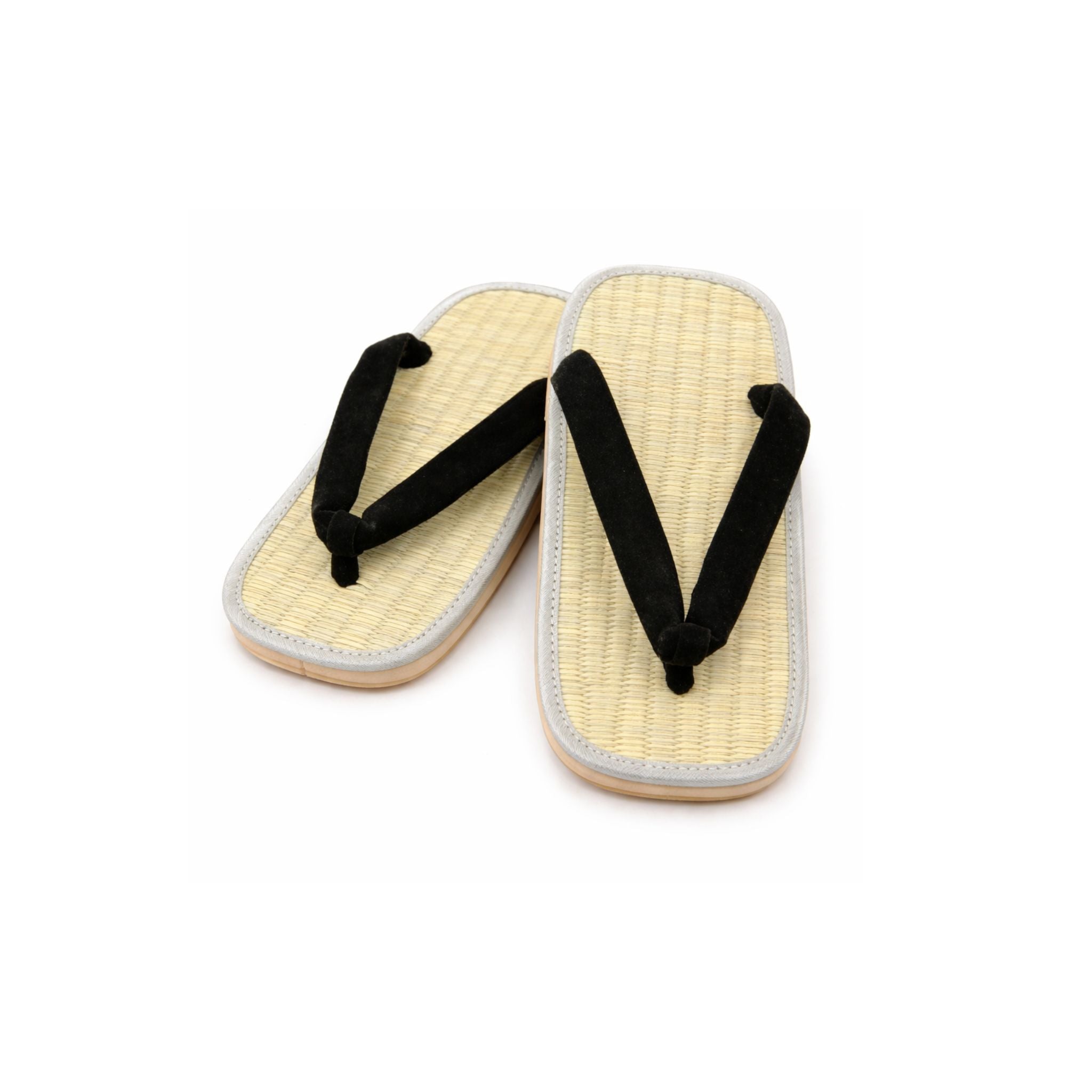 Zori – Sandali giapponesi in Tatami e Cotone nero